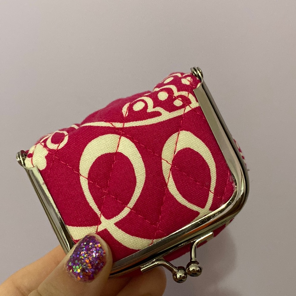 Vera Bradley Twirly Bird Pink Contact Case Holder